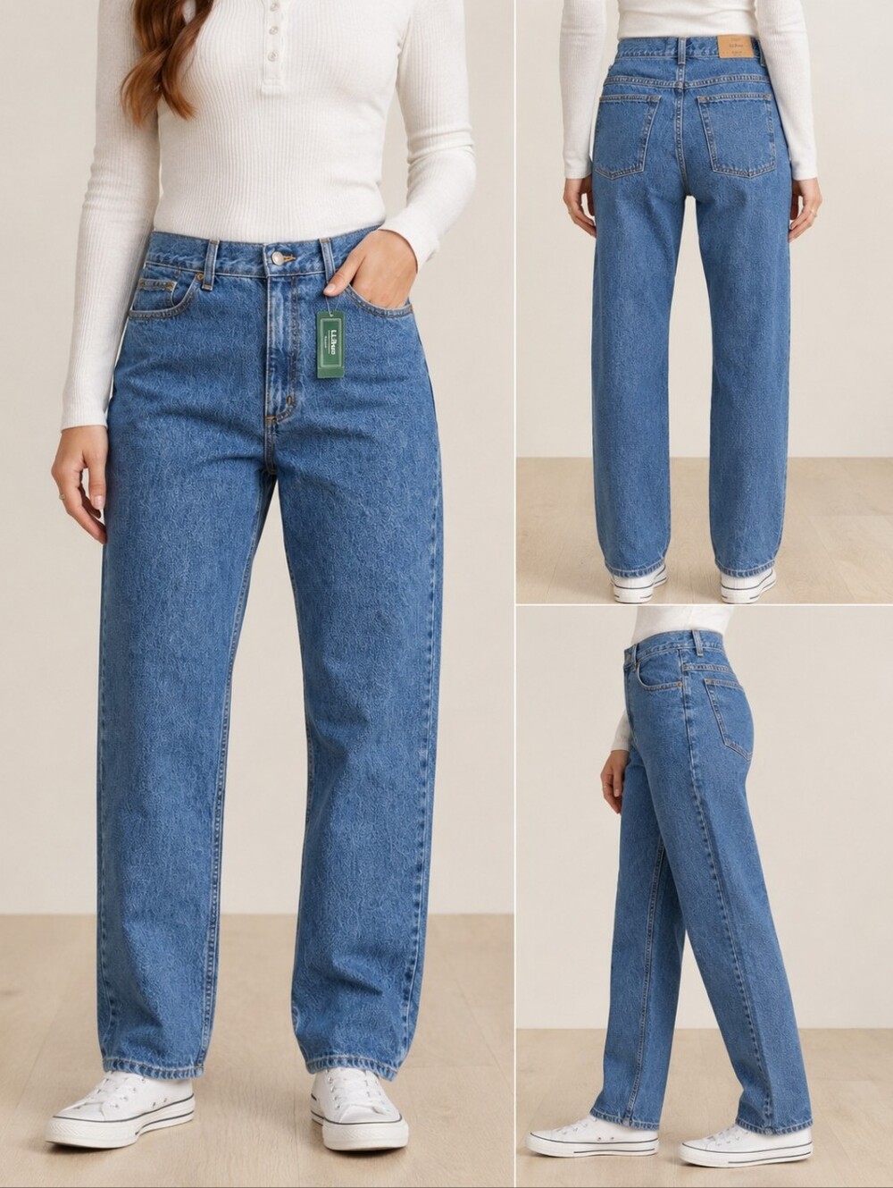 L.L.Bean Original Fit Relaxed Jeans Size 12 Regular Classic Blue Denim